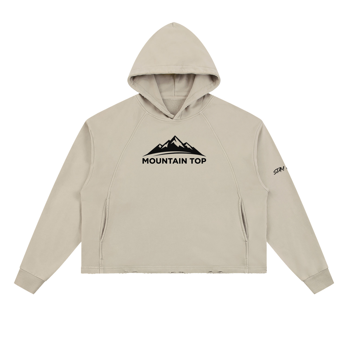 LAMBORGHINI DIABLO GTR Mountain Top Vintage Washed Frayed-Hem Hoodie