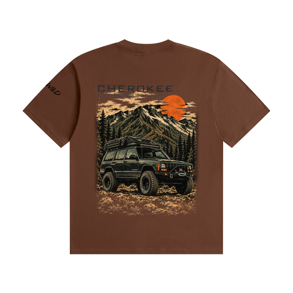 Jeep Cherokee Mountain Top Unisex Seamless Cotton T-Shirt