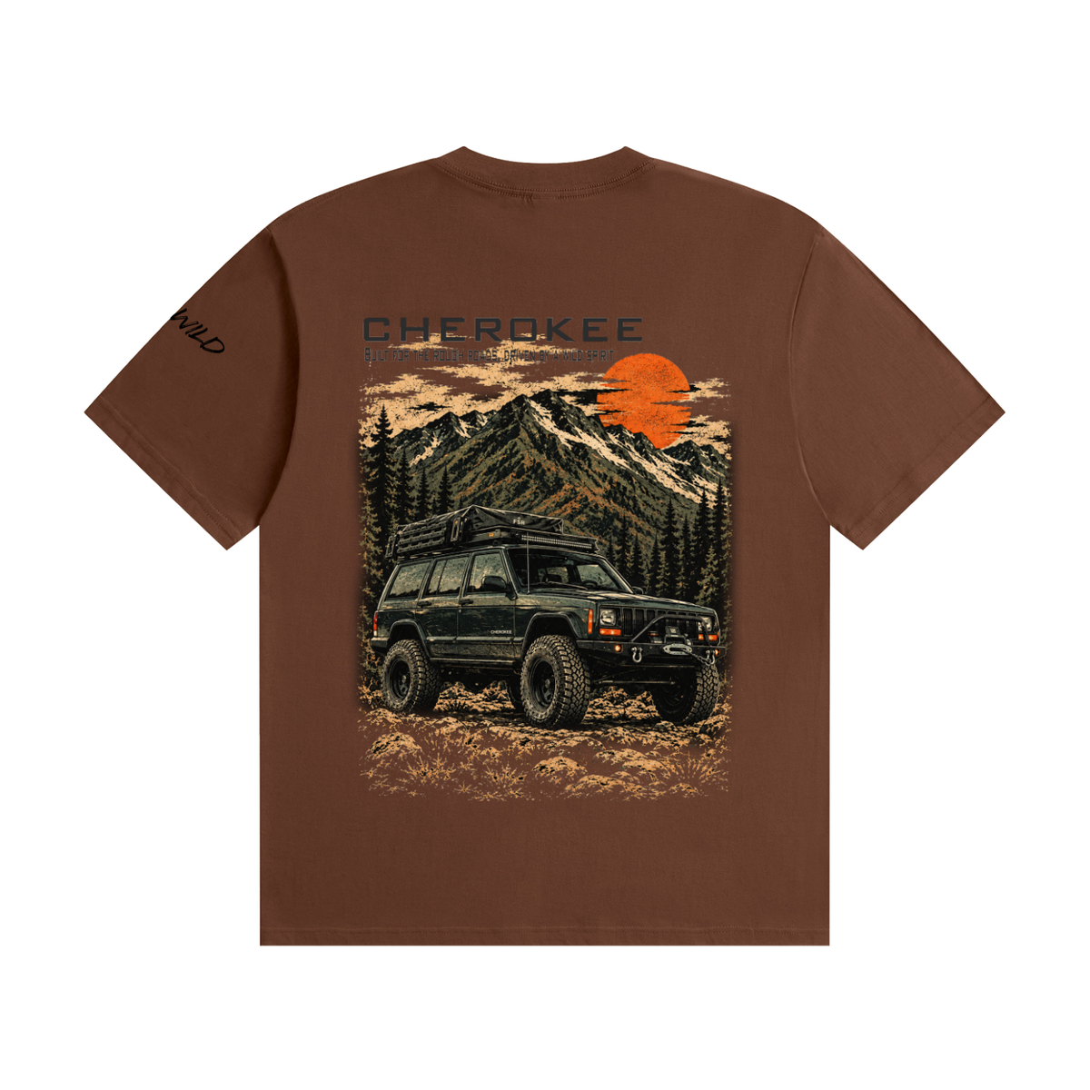 Jeep Cherokee Mountain Top Unisex Seamless Cotton T-Shirt