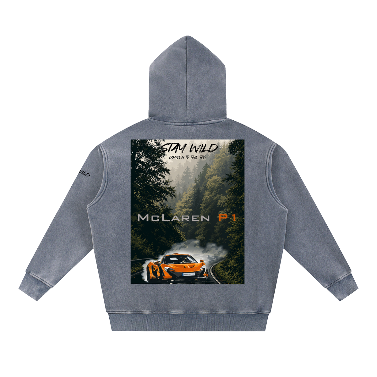 McLaren P1 Mountain Top Snow Wash Fleece Oversize Hoodie