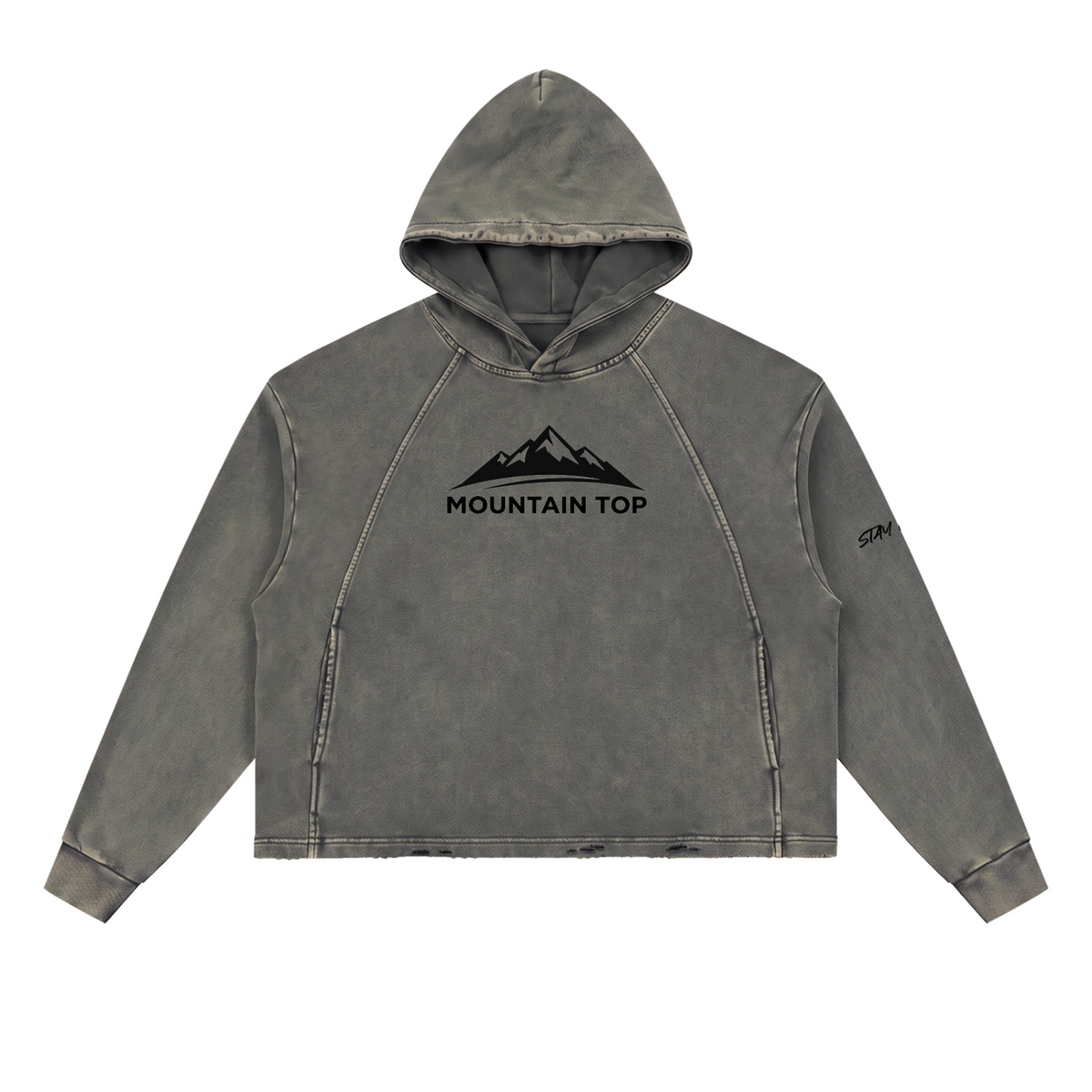 LAMBORGHINI DIABLO GTR Mountain Top Vintage Washed Frayed-Hem Hoodie