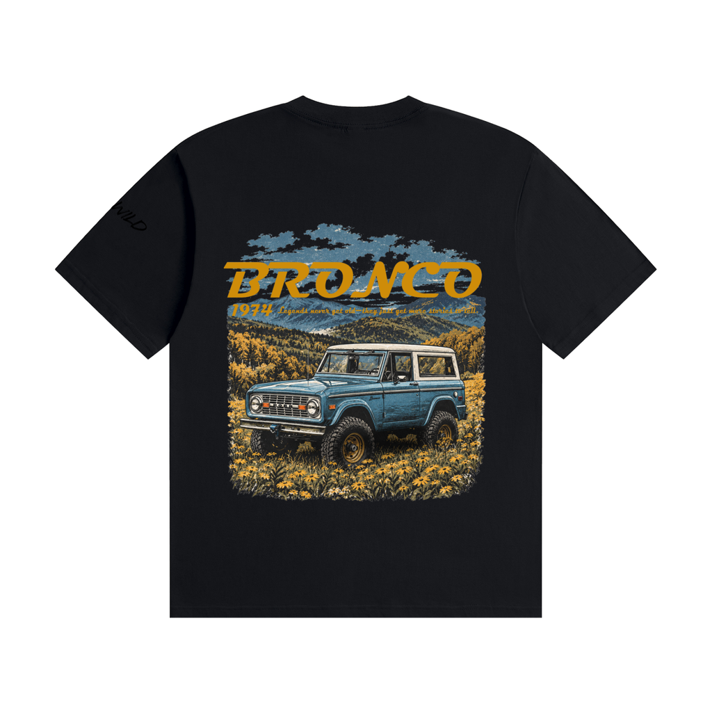 1974 Bronco Mountain Top Unisex Seamless Cotton T-Shirt