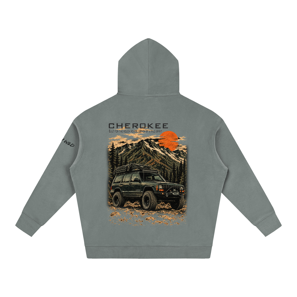 Jeep Cherokee Mountain Top Oversize Fleeced Hoodie