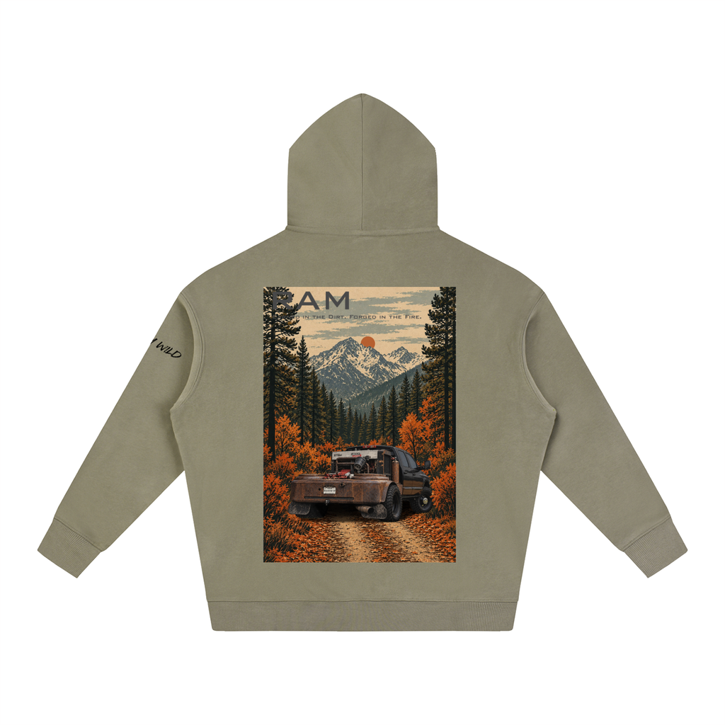 Ram 3500 Welding Truck Mountain Top Oversize Fleeced Hoodie