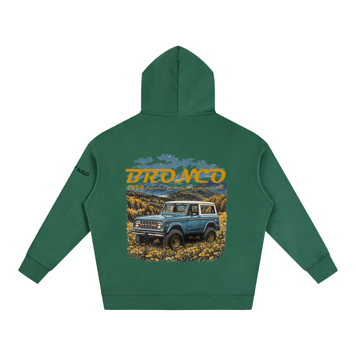 1974 Bronco Mountain Top Oversize Fleeced Hoodie