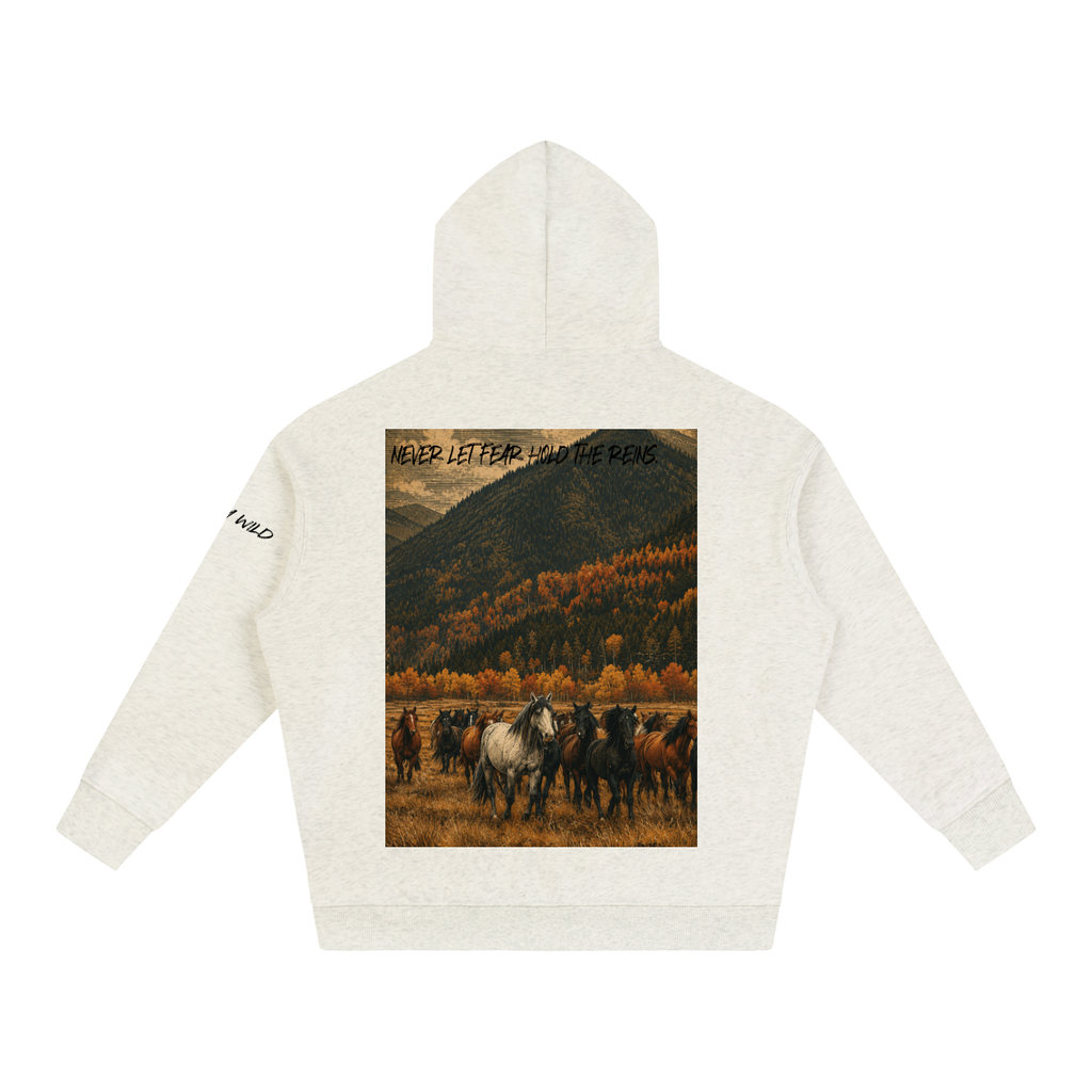 Horse Graphic Oversize Fleeced Hoodie