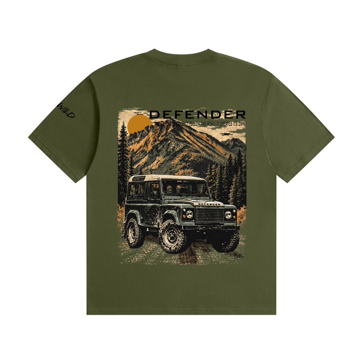 Range Rover Defender Mountain Top Unisex Seamless Cotton T-Shirt
