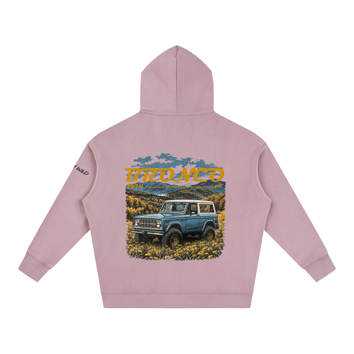 1974 Bronco Mountain Top Oversize Fleeced Hoodie
