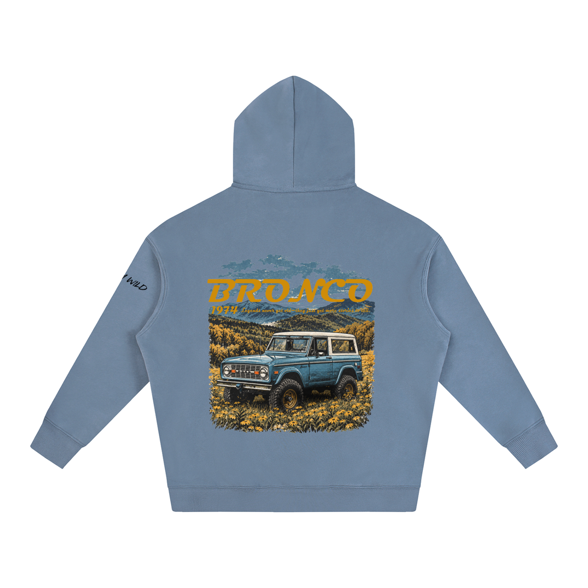 1974 Bronco Mountain Top Oversize Fleeced Hoodie