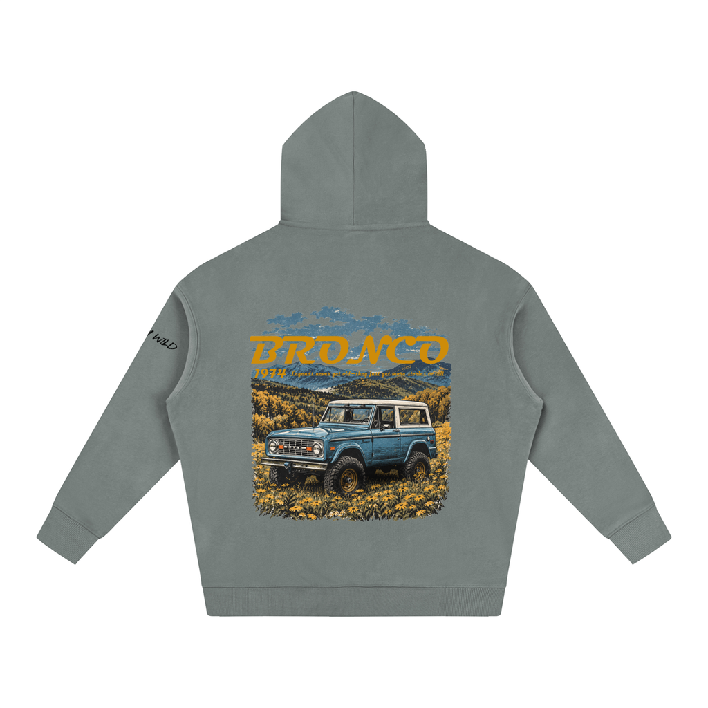 1974 Bronco Mountain Top Oversize Fleeced Hoodie