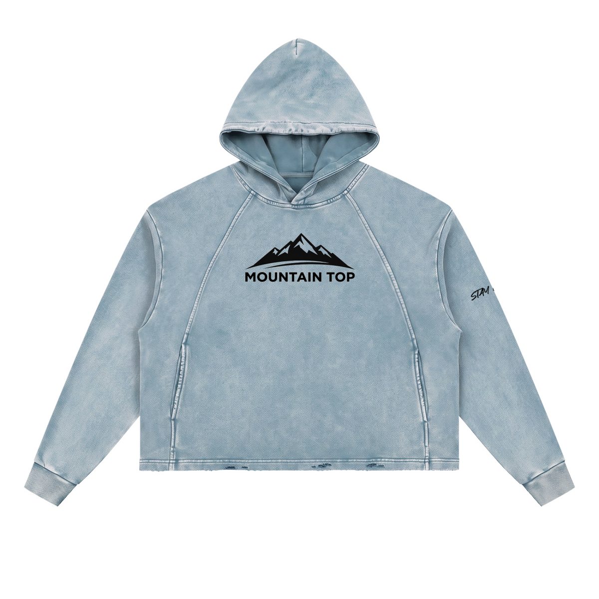 HONDA NSX Mountain Top Vintage Washed Frayed-Hem Hoodie