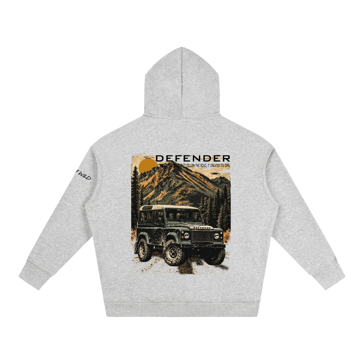 Range Rover Defender Mountain Top Oversize Fleeced Hoodie