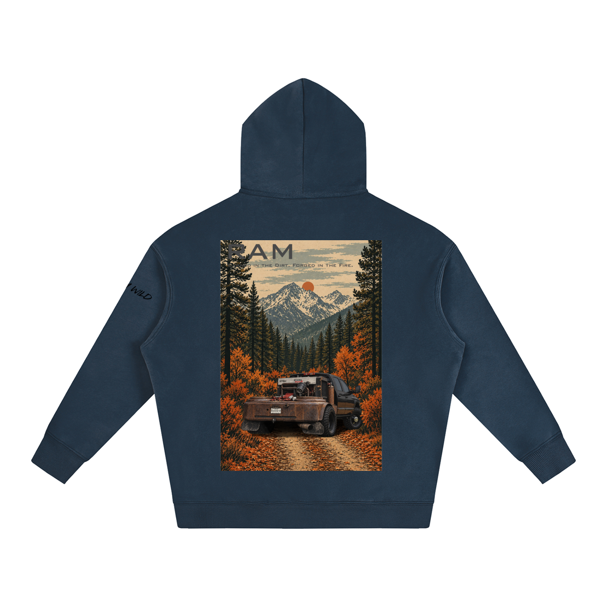 Ram 3500 Welding Truck Mountain Top Oversize Fleeced Hoodie