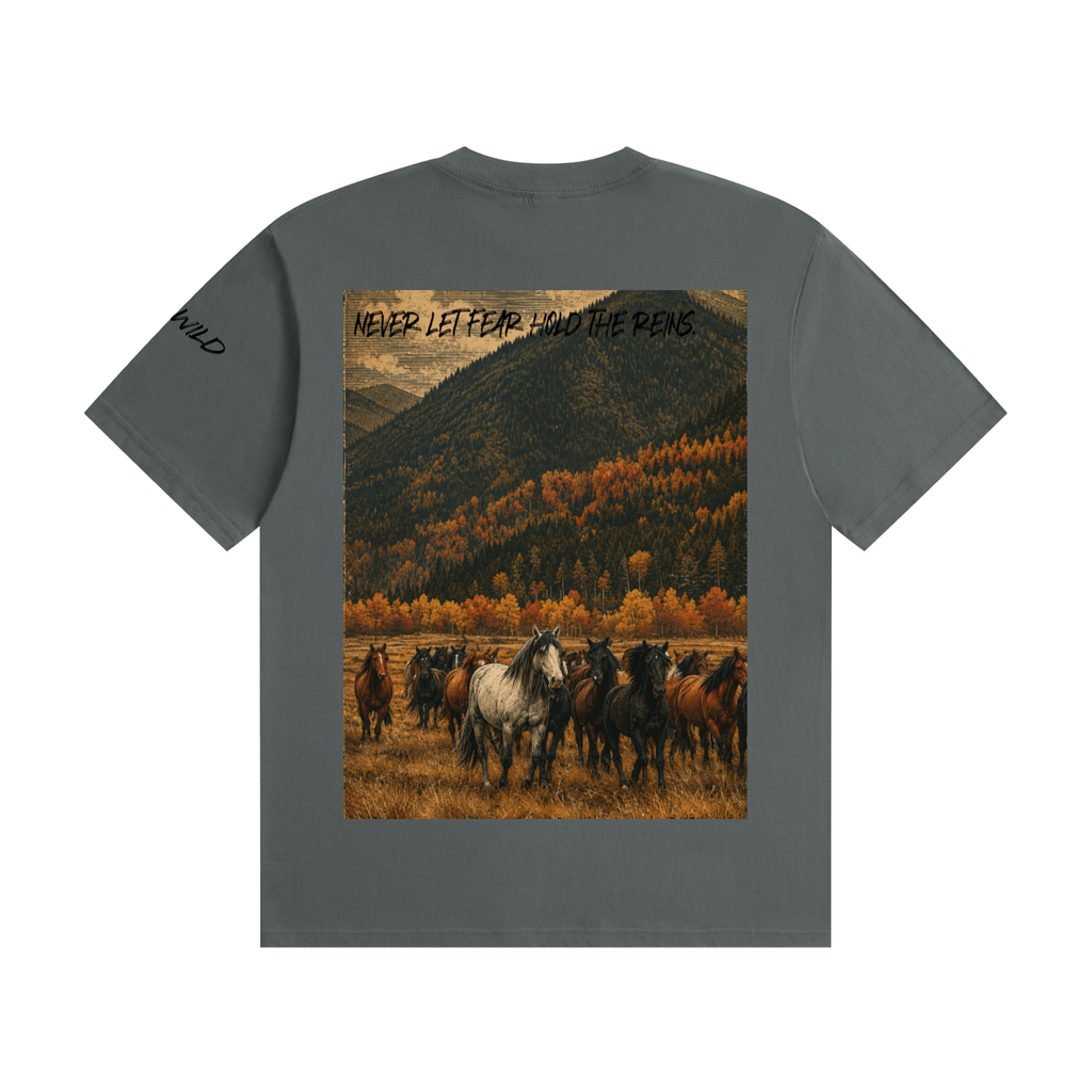 Horse Graphic Unisex Seamless Cotton T-Shirt