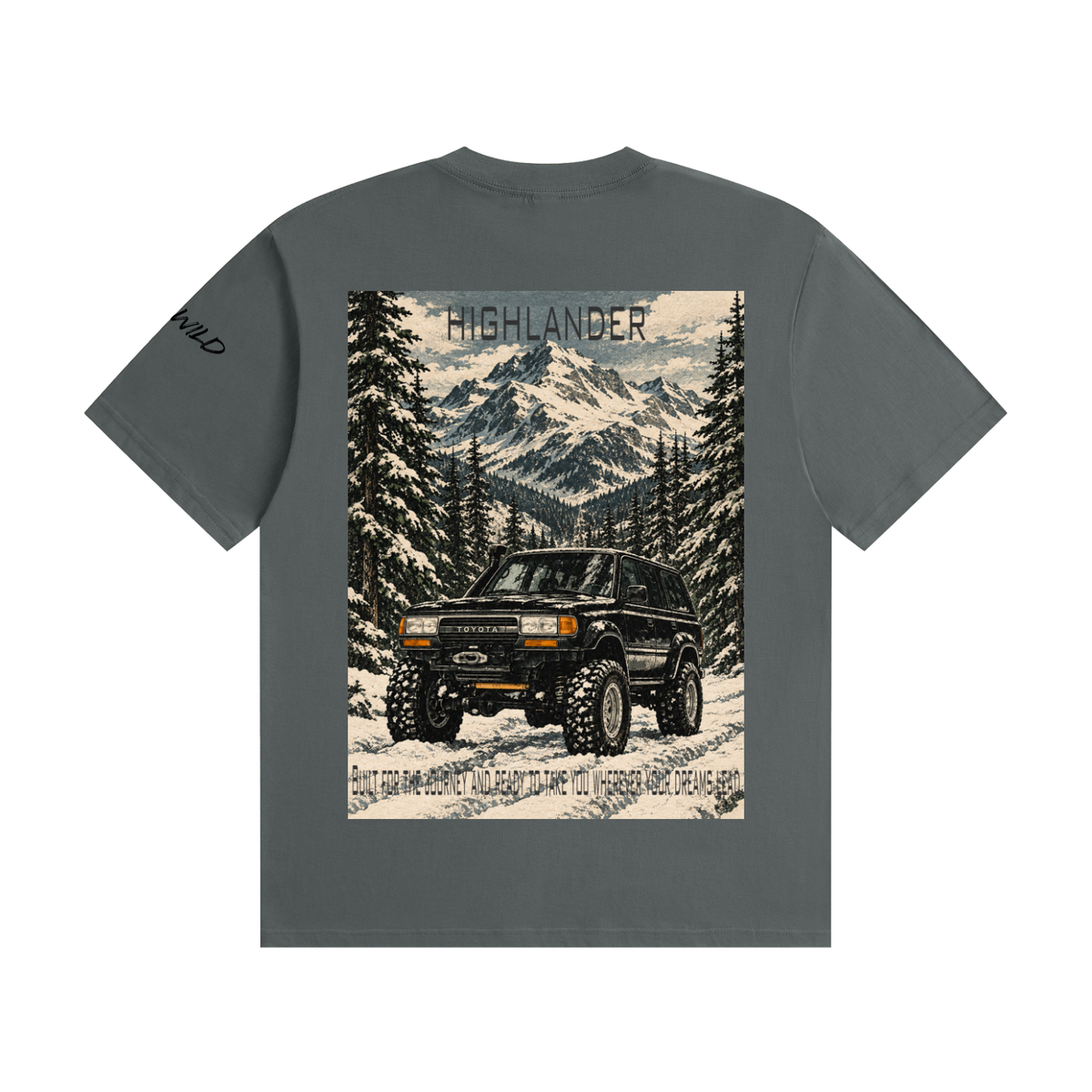 Toyota HighLander Mountain Top Unisex Seamless Cotton T-Shirt