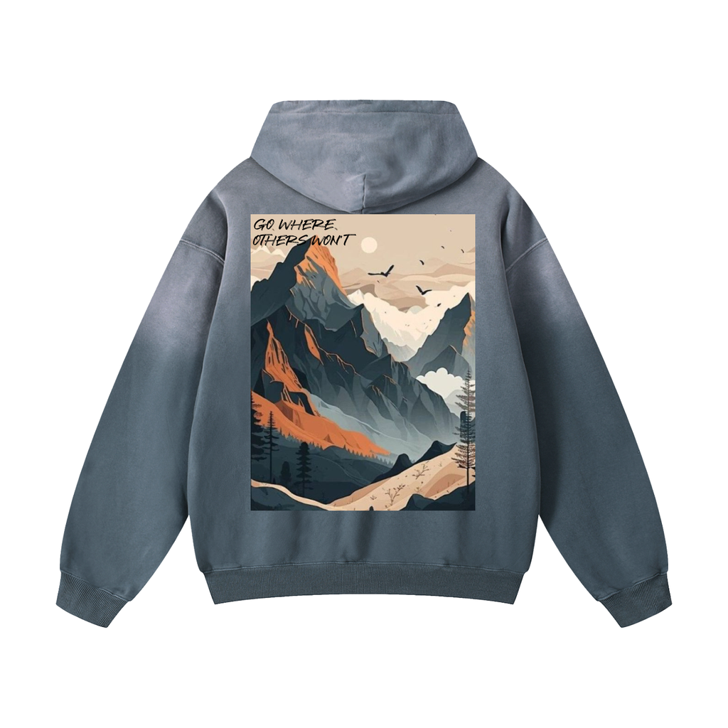 Mountain Top Heavyweight Sun faded Hoodie