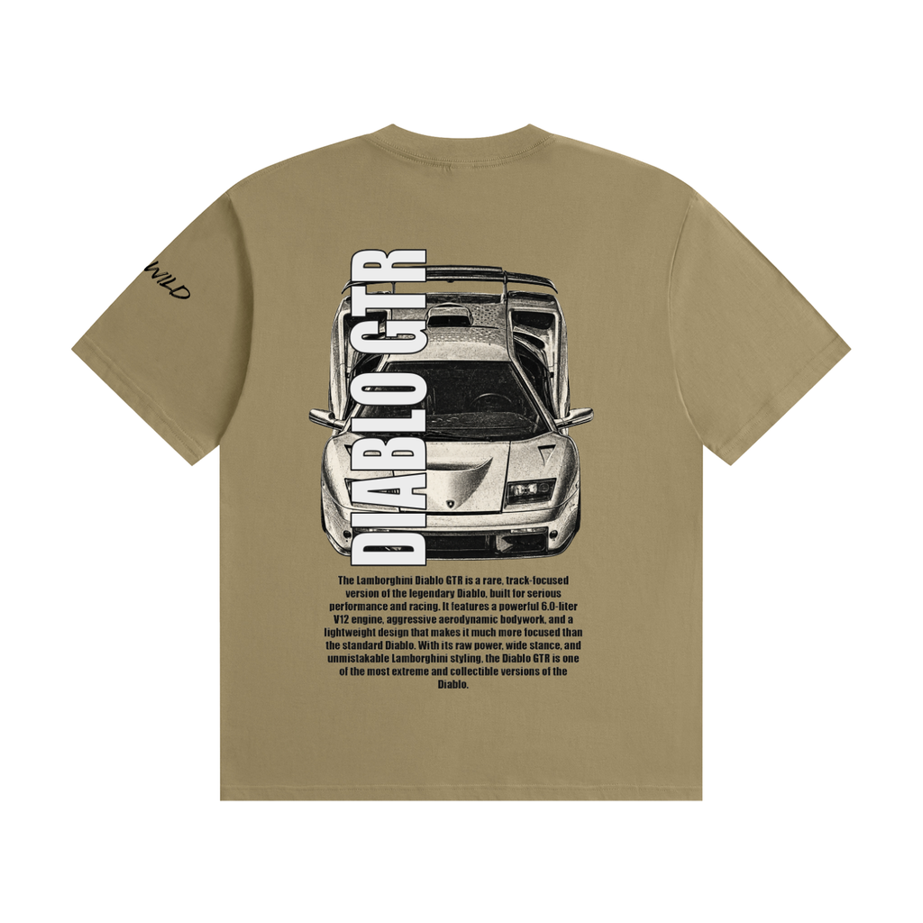 LAMBORGHINI BIABLO GTR Mountain Top Unisex Seamless Cotton T-Shirt