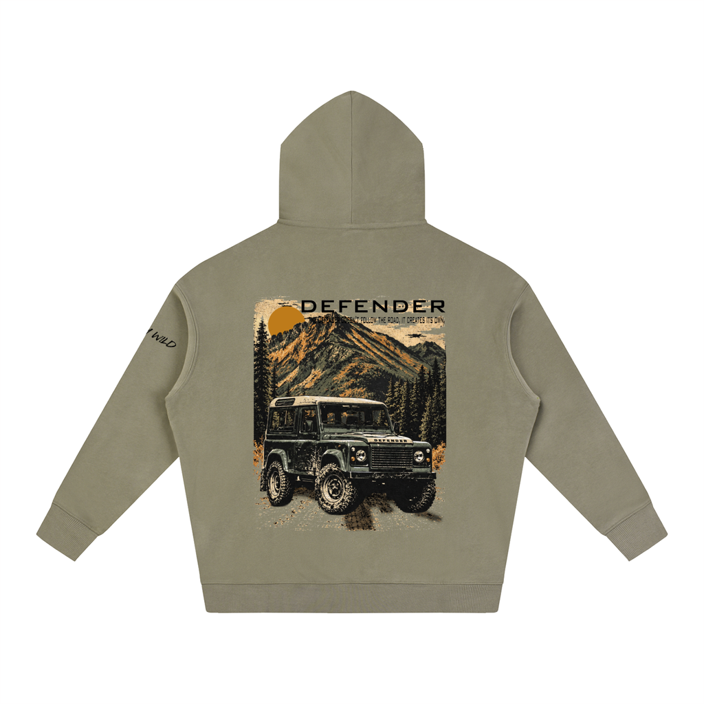 Range Rover Defender Mountain Top Oversize Fleeced Hoodie