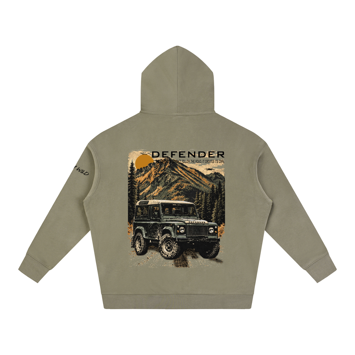 Range Rover Defender Mountain Top Oversize Fleeced Hoodie