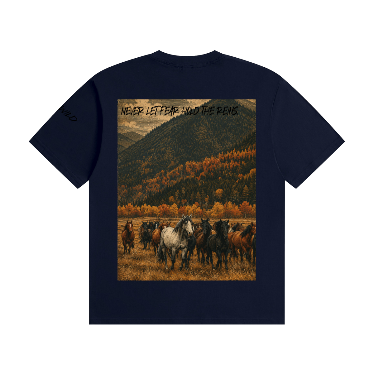 Horse Graphic Unisex Seamless Cotton T-Shirt