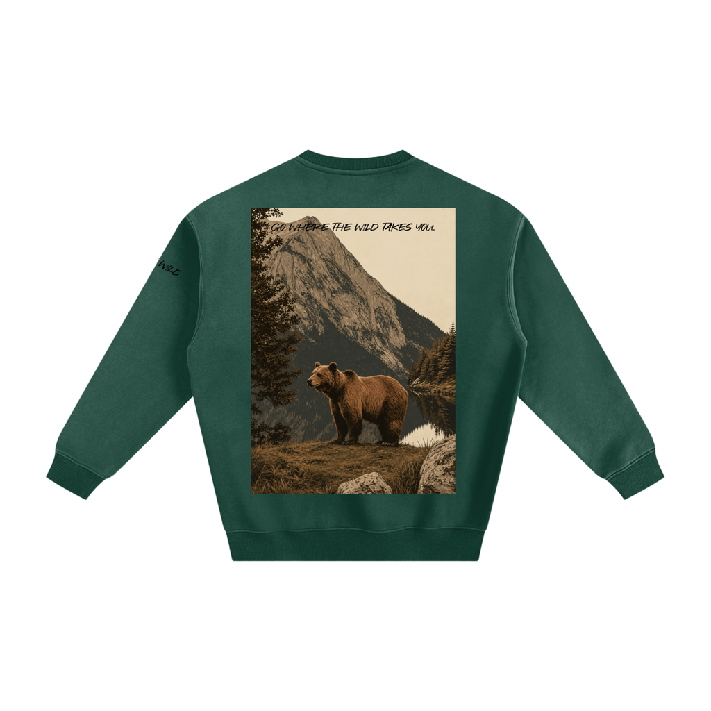 Bear Graphic Fleeced Sweatshirt