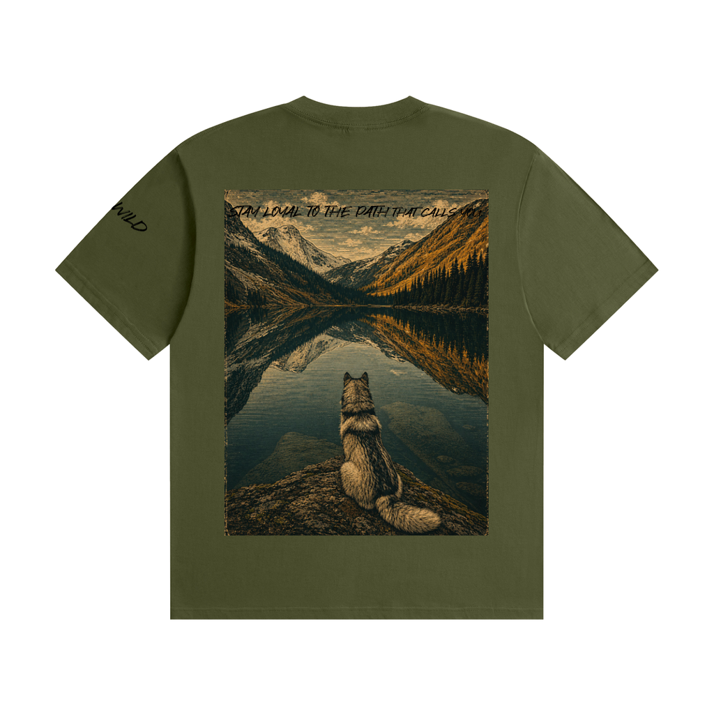 Wolf Graphic Unisex Seamless Cotton T-Shirt