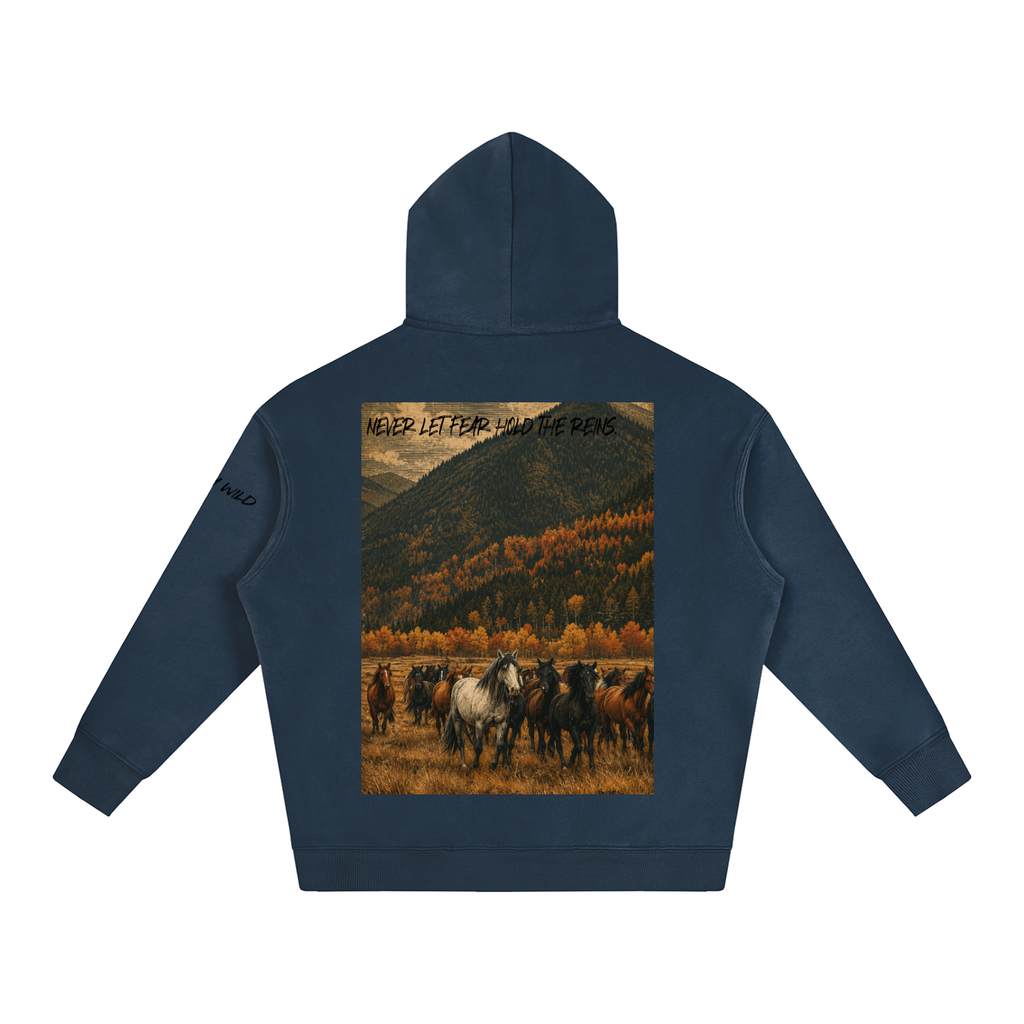 Horse Graphic Oversize Fleeced Hoodie