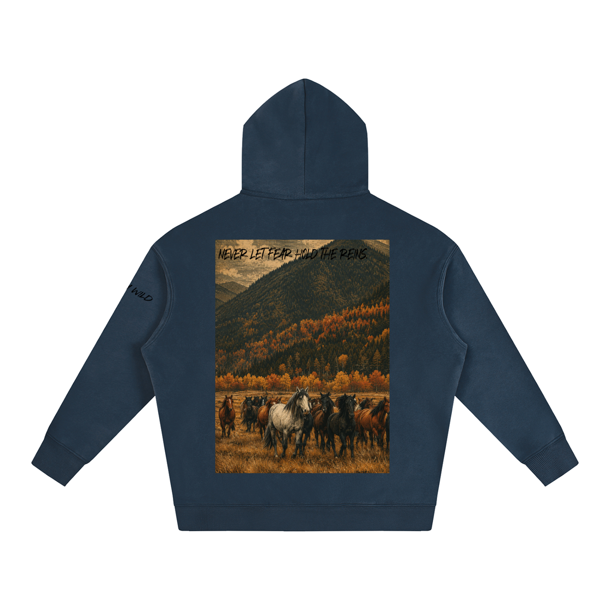 Horse Graphic Oversize Fleeced Hoodie