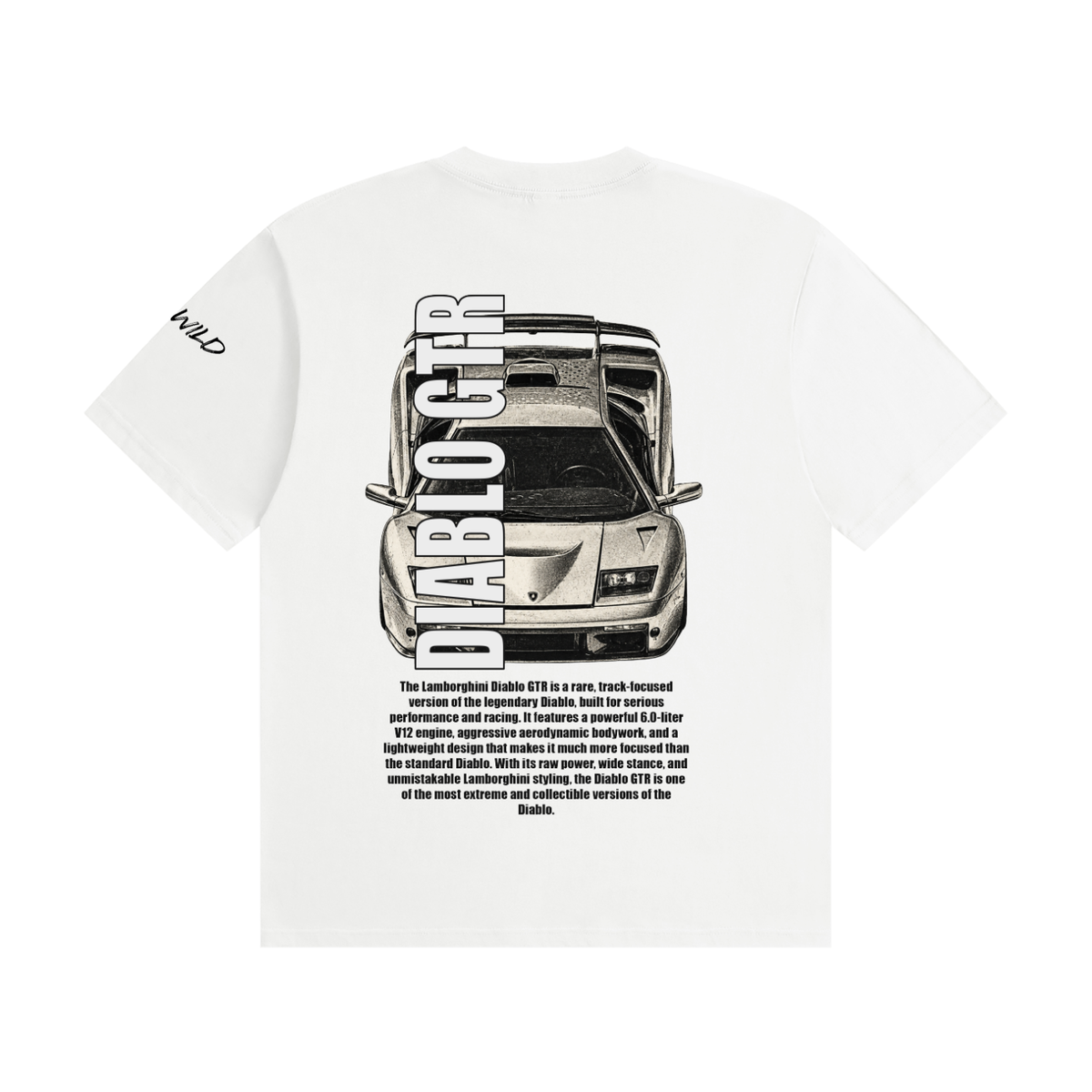 LAMBORGHINI BIABLO GTR Mountain Top Unisex Seamless Cotton T-Shirt