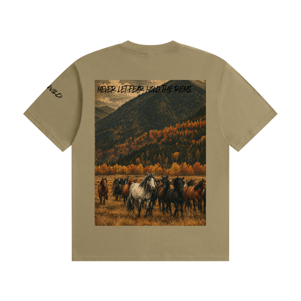 Horse Graphic Unisex Seamless Cotton T-Shirt