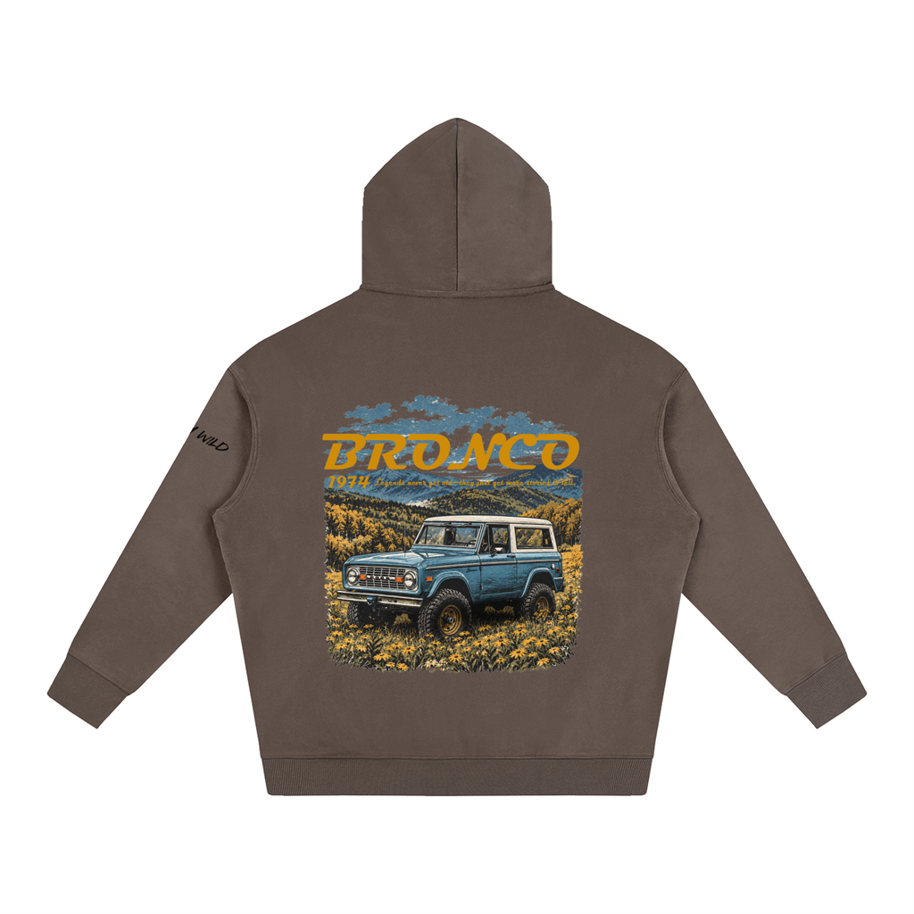 1974 Bronco Mountain Top Oversize Fleeced Hoodie