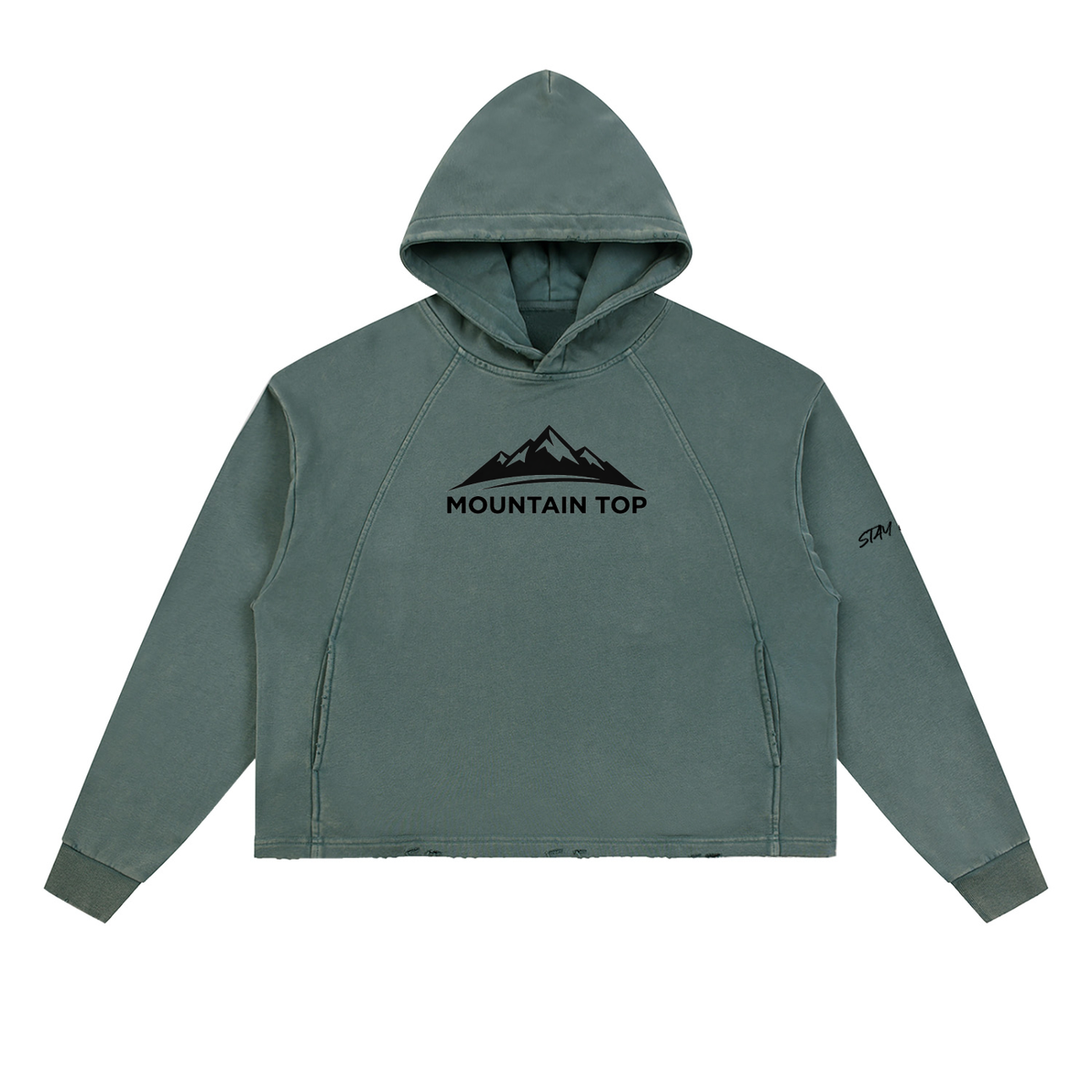 LAMBORGHINI DIABLO GTR Mountain Top Vintage Washed Frayed-Hem Hoodie