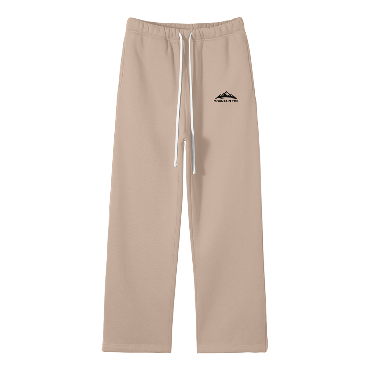 Mountain Top Unisex Solid Color Fleece Straight Leg Pants