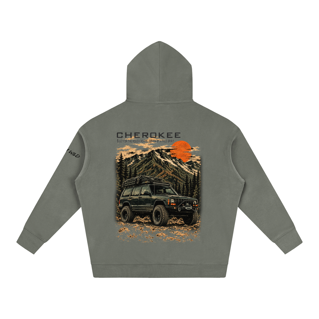 Jeep Cherokee Mountain Top Oversize Fleeced Hoodie
