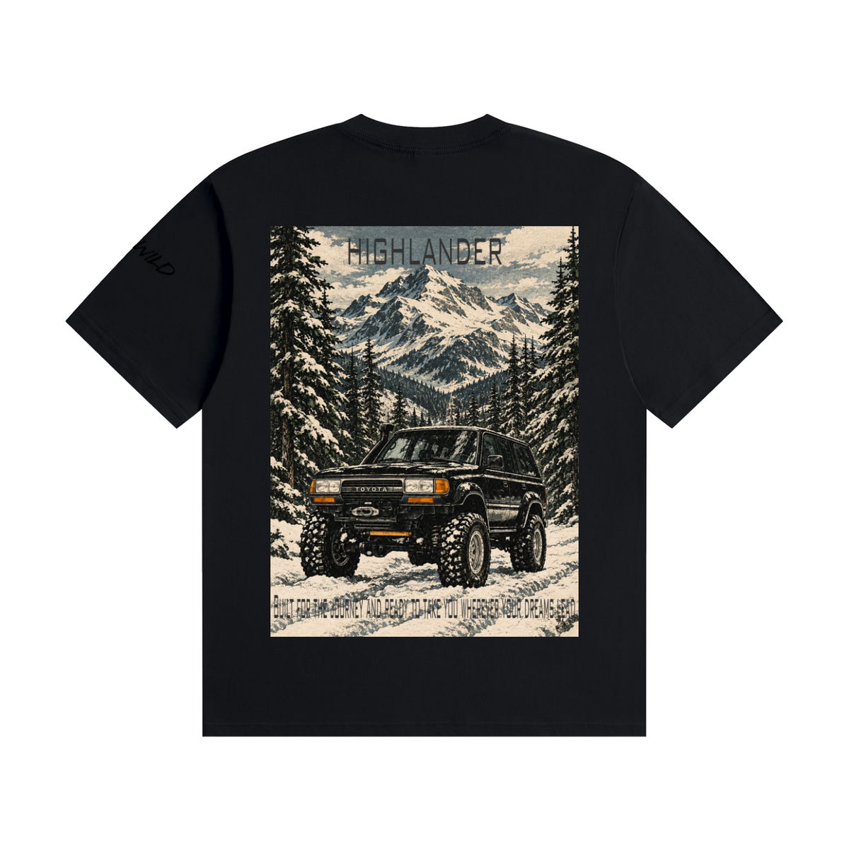 Toyota HighLander Mountain Top Unisex Seamless Cotton T-Shirt