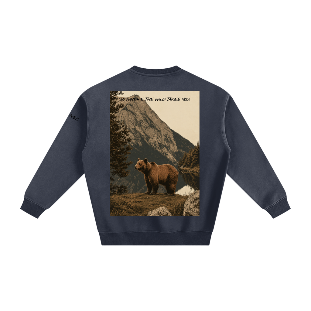 Bear Graphic Fleeced Sweatshirt