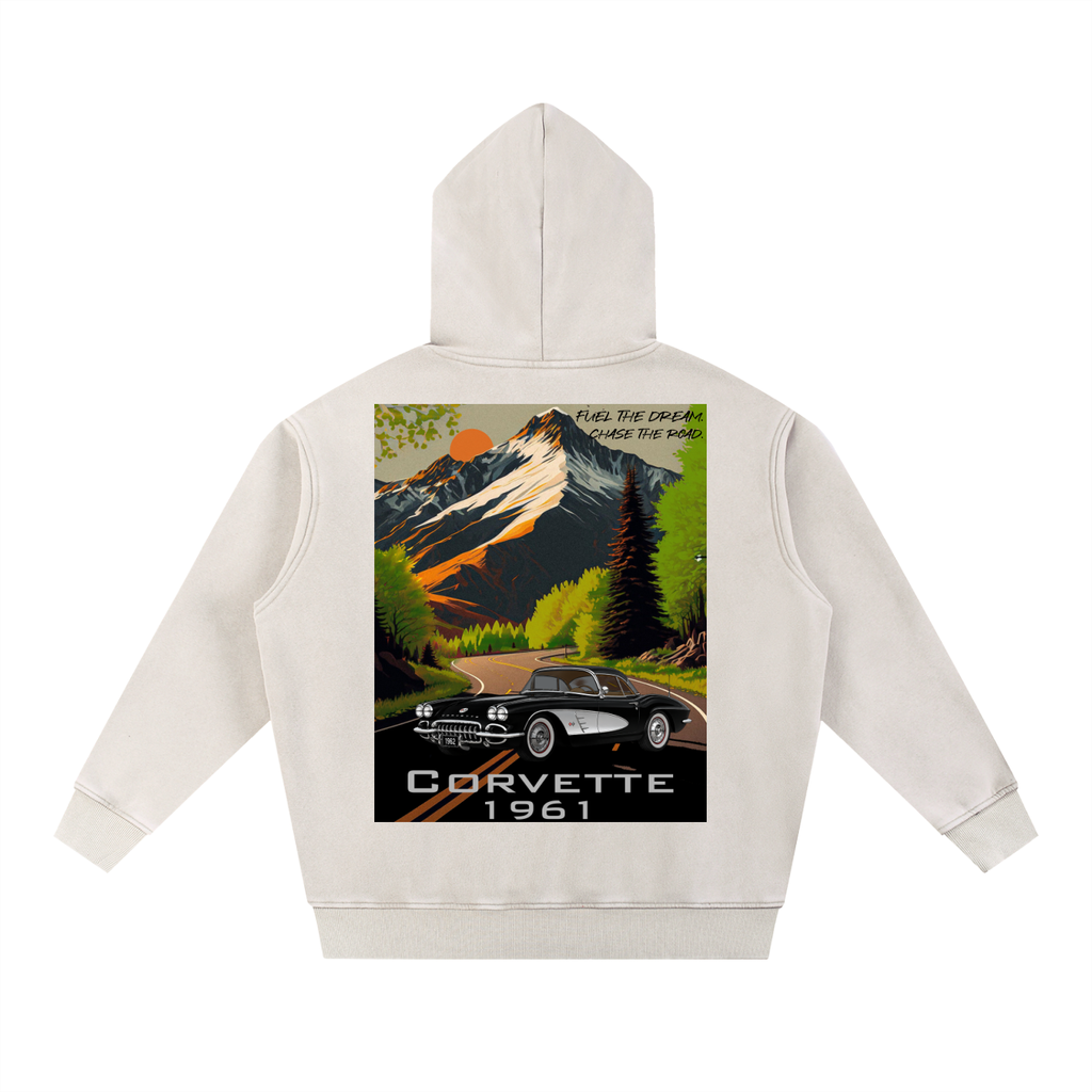 1961 Corvette Mountain Top  Snow Washed Hoodie