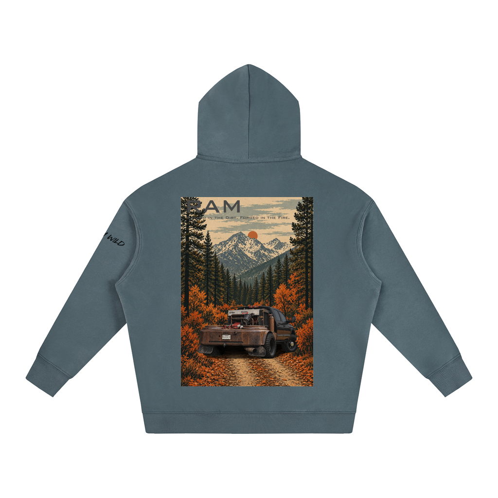 Ram 3500 Welding Truck Mountain Top Oversize Fleeced Hoodie