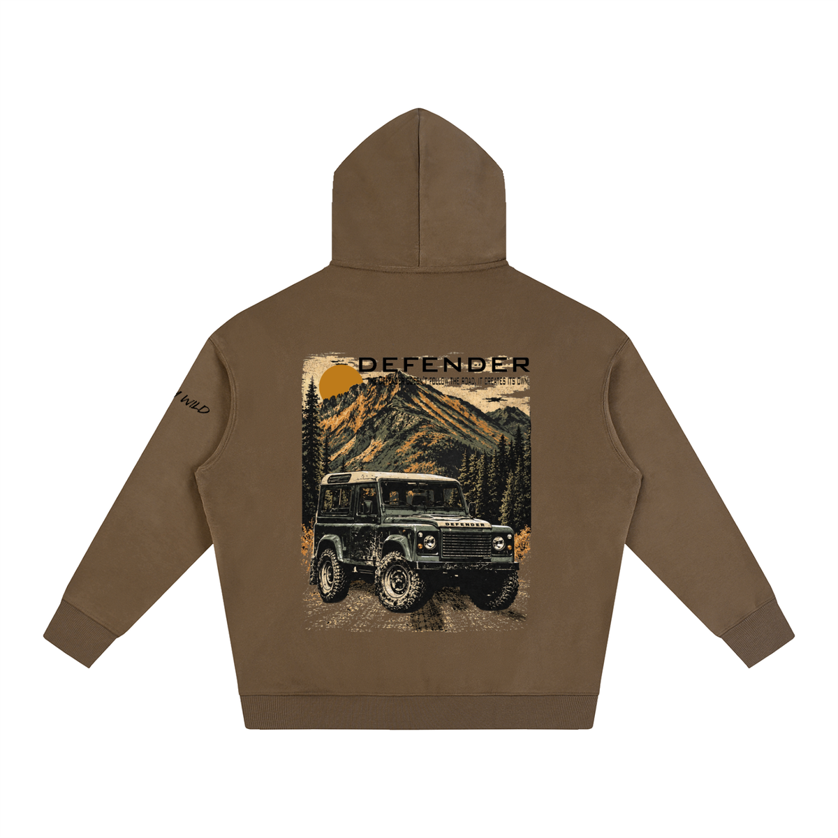 Range Rover Defender Mountain Top Oversize Fleeced Hoodie