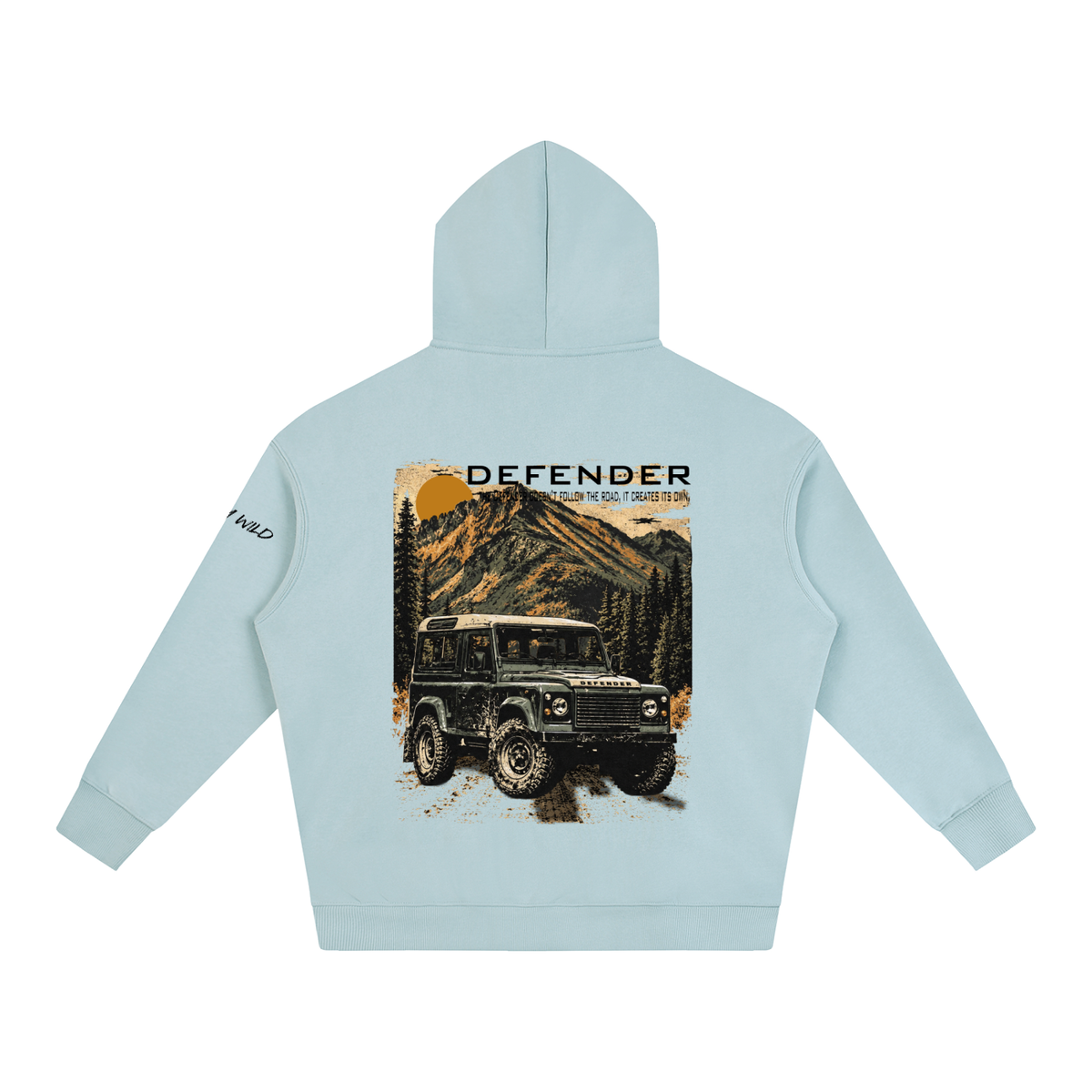 Range Rover Defender Mountain Top Oversize Fleeced Hoodie