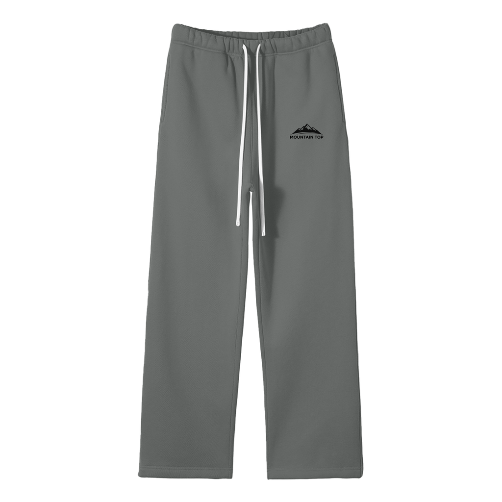 Mountain Top Unisex Solid Color Fleece Straight Leg Pants