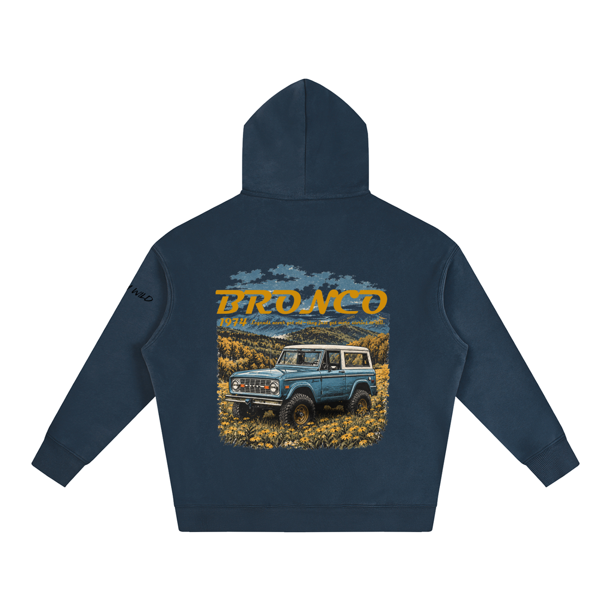 1974 Bronco Mountain Top Oversize Fleeced Hoodie