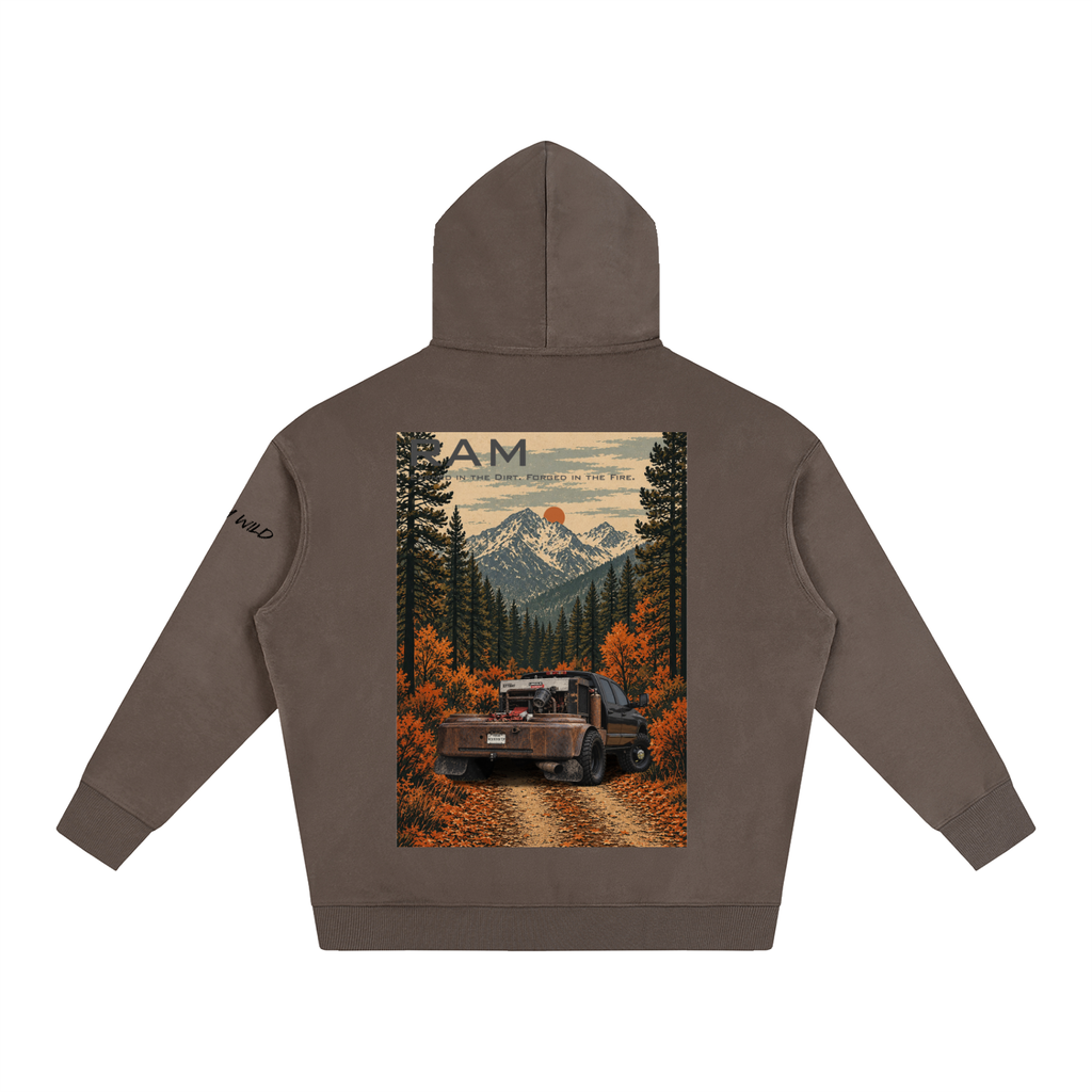 Ram 3500 Welding Truck Mountain Top Oversize Fleeced Hoodie