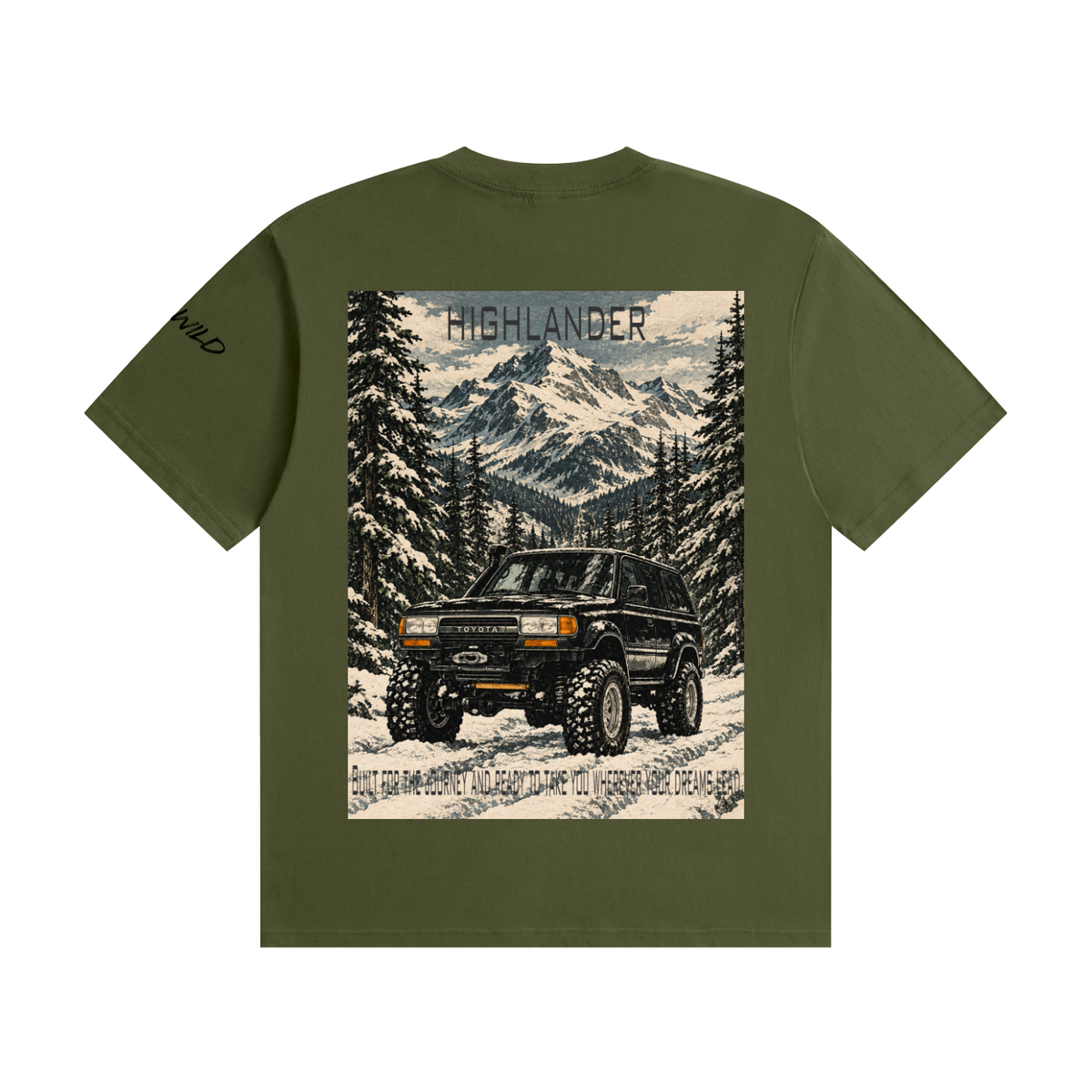 Toyota HighLander Mountain Top Unisex Seamless Cotton T-Shirt