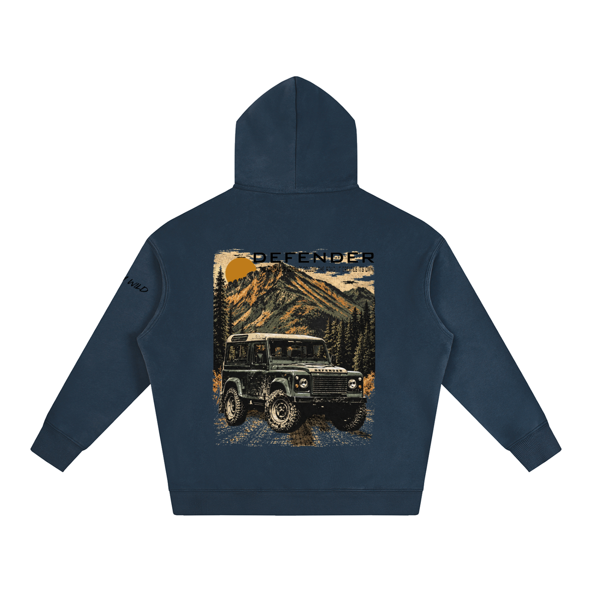 Range Rover Defender Mountain Top Oversize Fleeced Hoodie