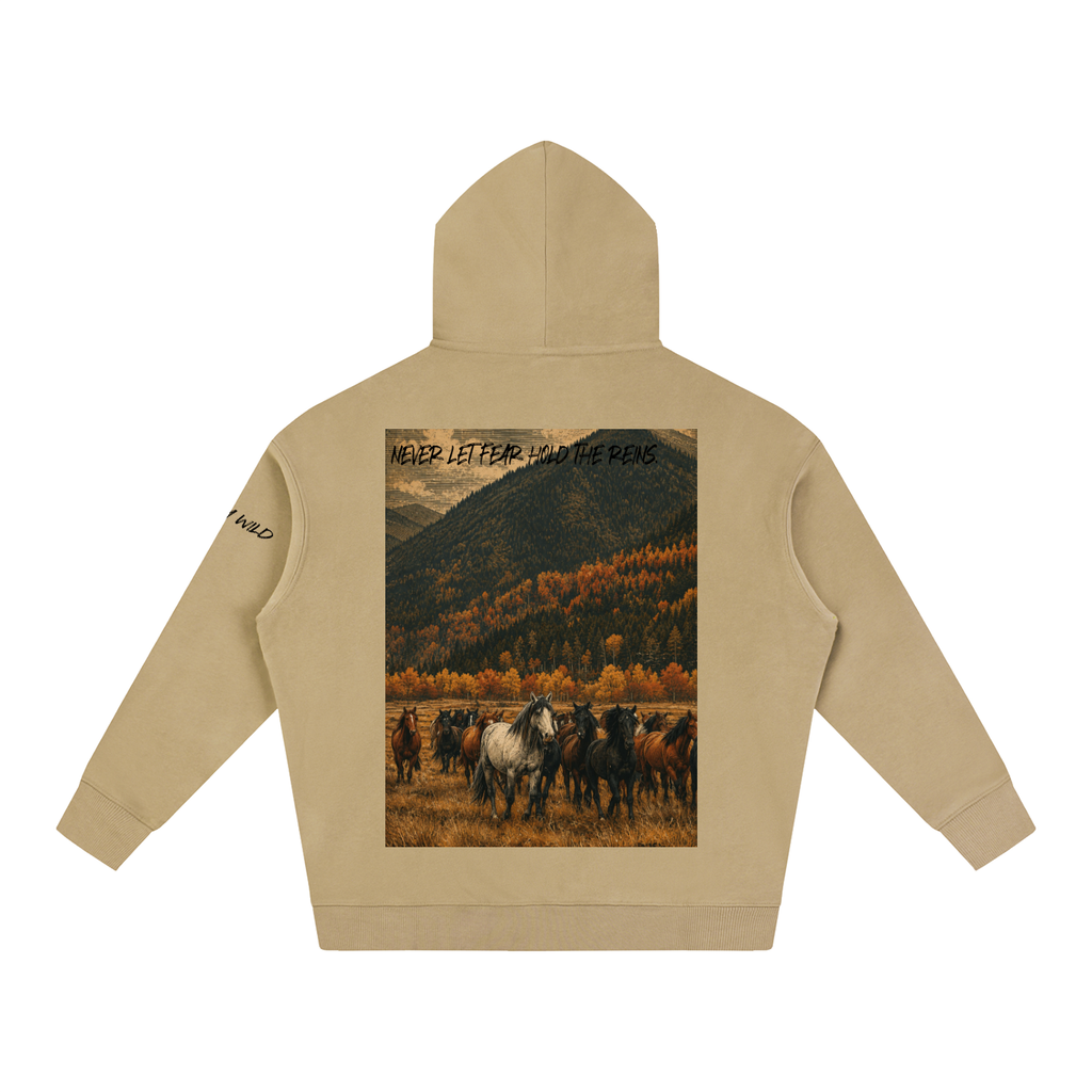 Horse Graphic Oversize Fleeced Hoodie