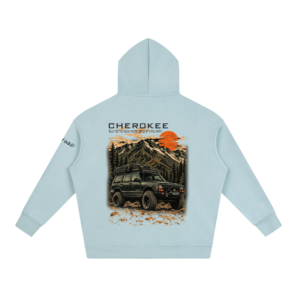 Jeep Cherokee Mountain Top Oversize Fleeced Hoodie