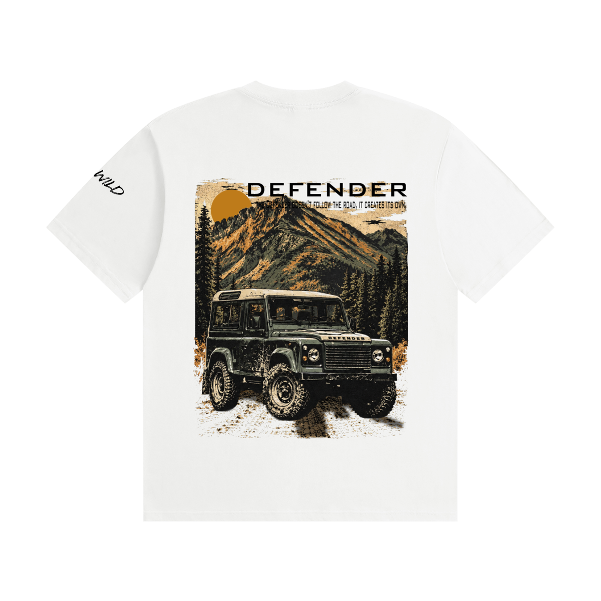 Range Rover Defender Mountain Top Unisex Seamless Cotton T-Shirt