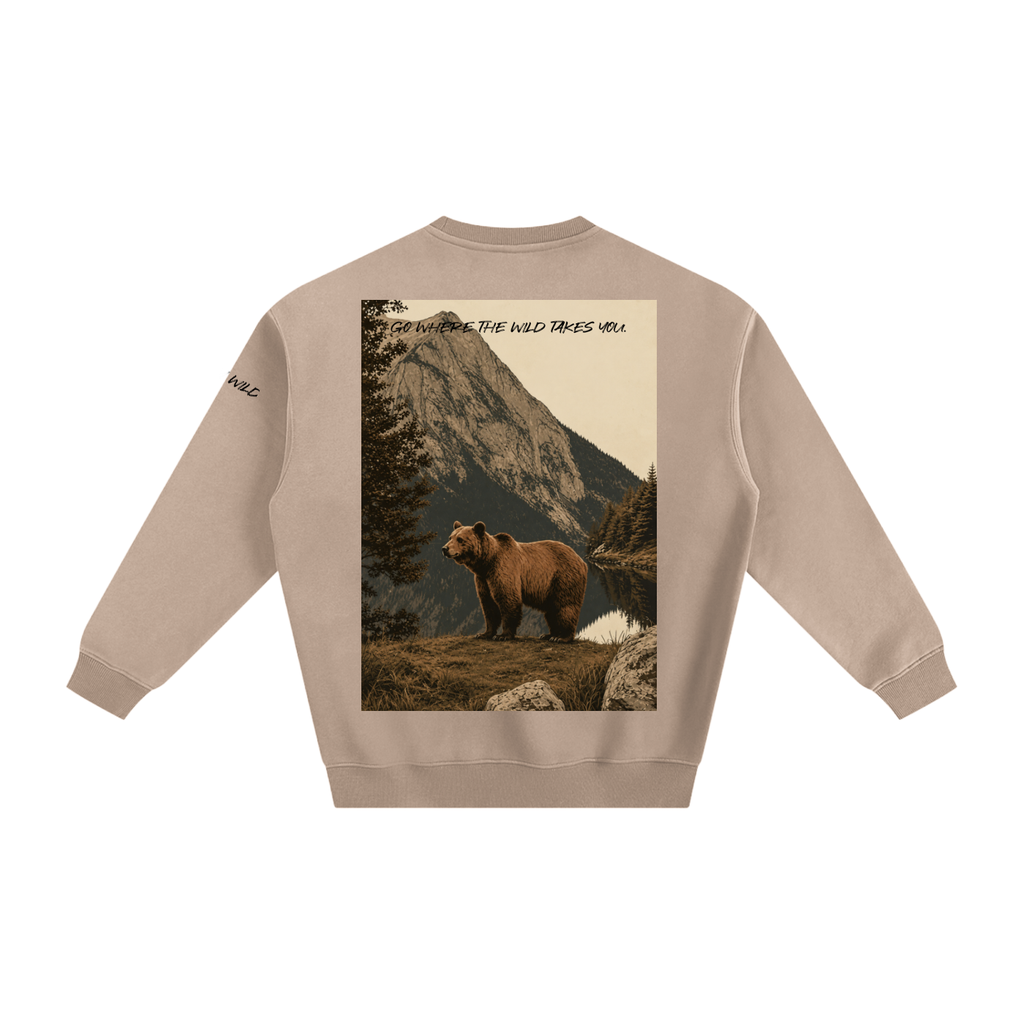 Bear Graphic Fleeced Sweatshirt
