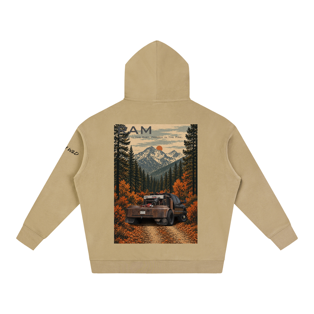 Ram 3500 Welding Truck Mountain Top Oversize Fleeced Hoodie